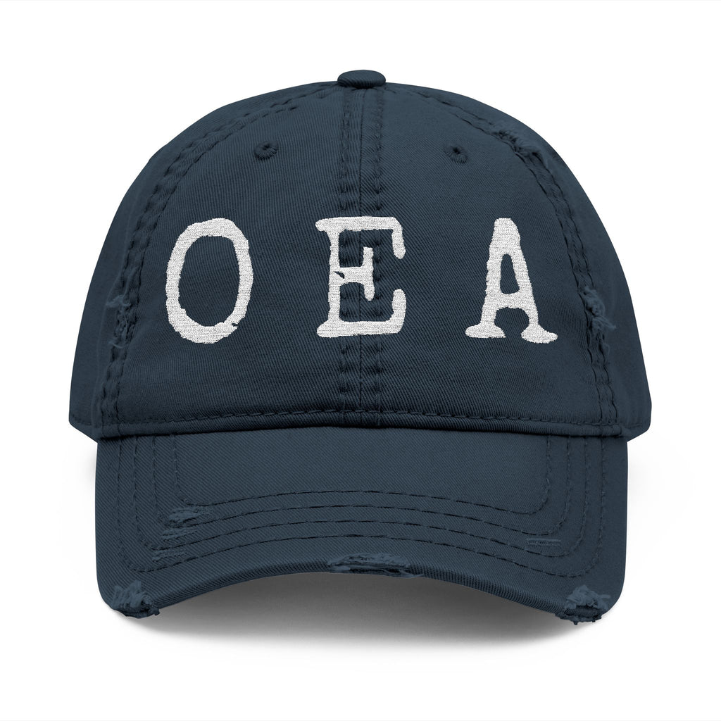 OEA Distressed Embroidered Dad Hat